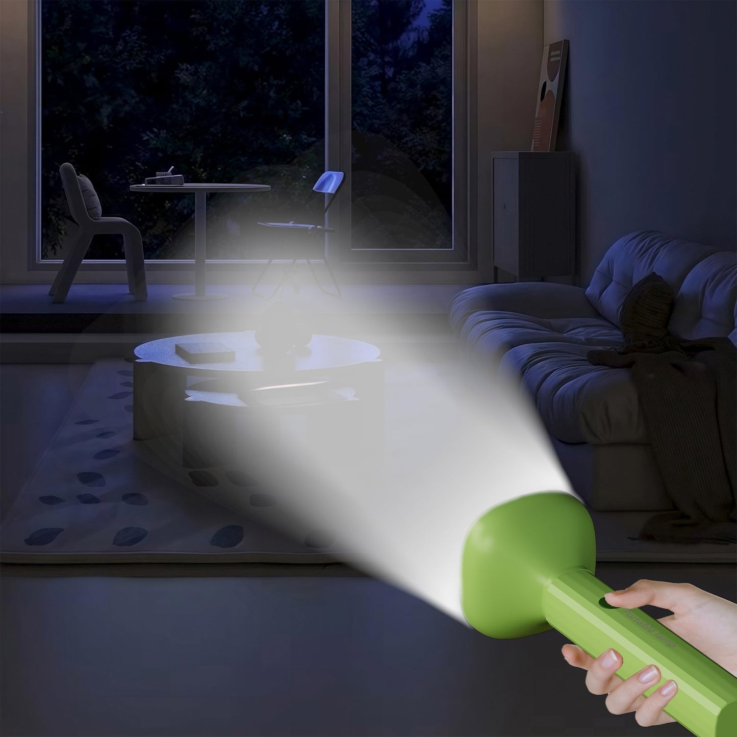 HOMY Ultra-Portable LED Flashlight with Phone Stand & Adjustable Neck – 360° Rotatable Camping Light for Power Outages, Night Reading, Kids, Travel, and Emergency Use