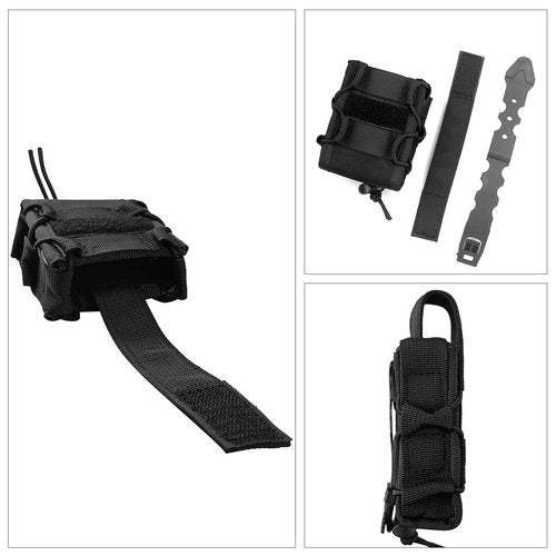 SMONT Security Handcuff Holder Tactical Handcuff Holster for Law Enforcement Adjustable Belt Clip Heavy Duty Nylon Restraint Holder Universal Fit for Police Security Guards Duty Use