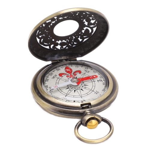 Portable Compass, Shockproof Brass Hollow Camping Survival Tools Navigation for Outdoor Hiking