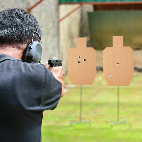 Hungdao 100 Pcs Tactical Range Shooting Targets Silhouette Tactical Cardboard Targets for Shooting Range Practice Competitions Self-Defense Training (30 x 18 Inch)