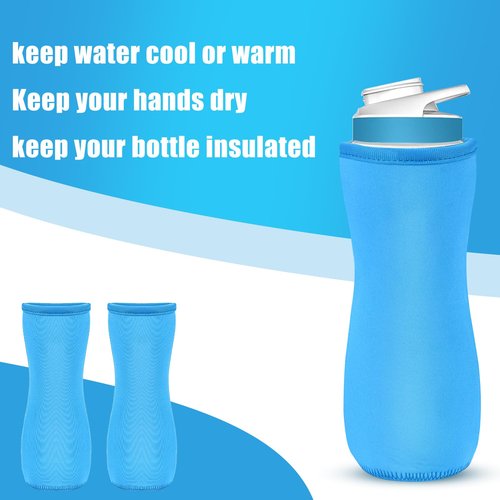 Enlisiwte 2Pcs 32oz Sleeve for Water Bottle - for 32 oz Stainless Steel Bottles, Neoprene Insulated & Sweat Absorbing Cover for Water Bottles(Blue,fits 32 oz stainless steel bottles)