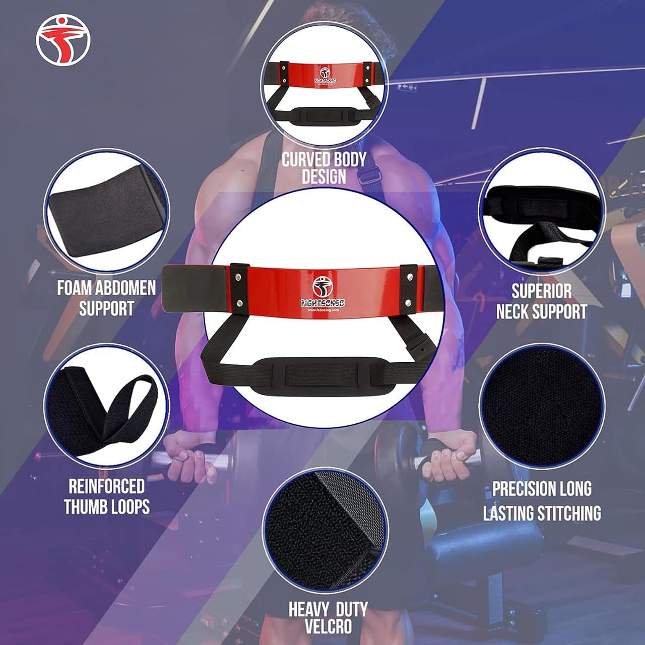 FIGHTSENSE Arm Blaster Biceps Curl Triceps Muscle Isolator Bomber Fitness Gym Workout Training Support