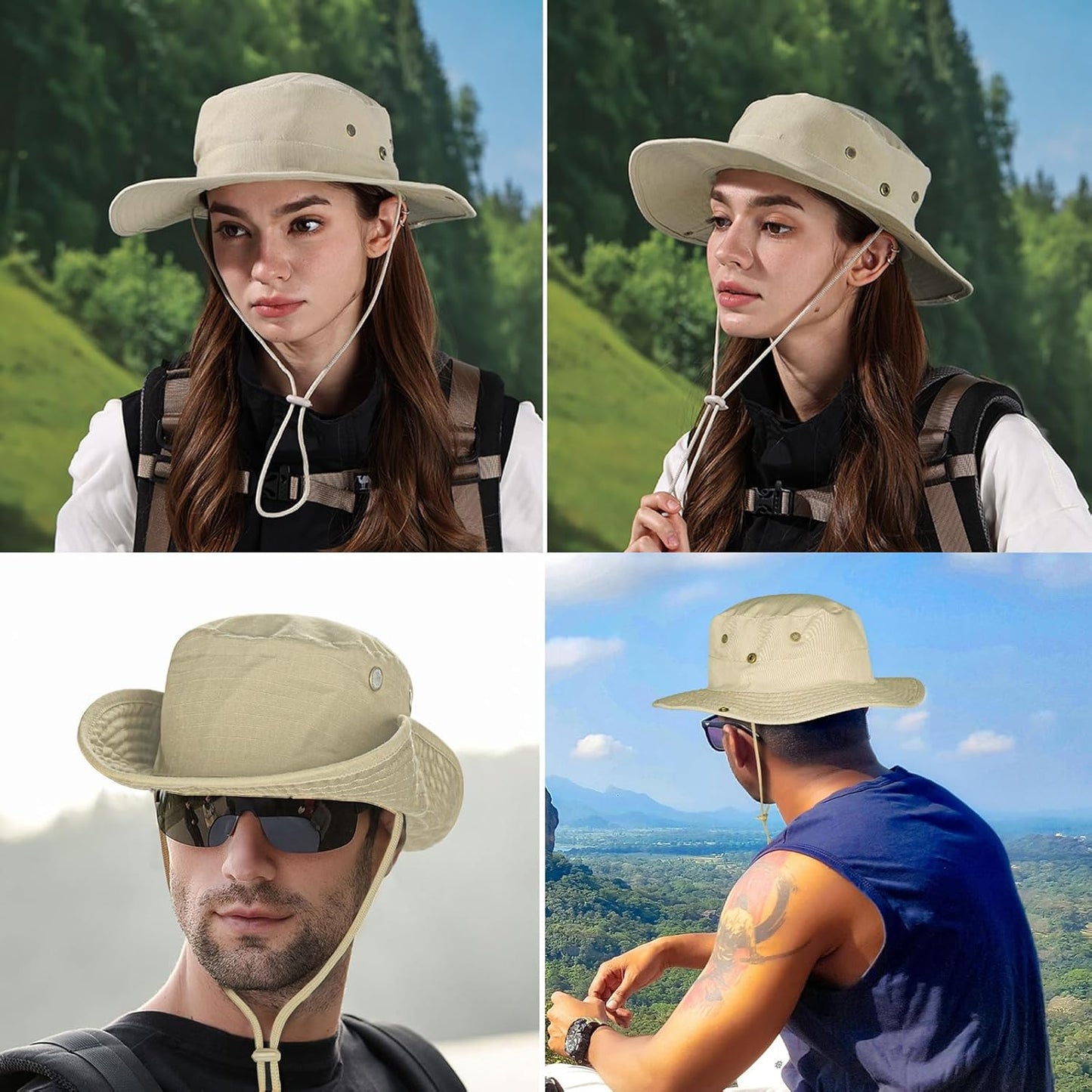 UPF 50+ Sun Hat | Foldable Boonie Hat for Men & Women | Fishing & Hiking