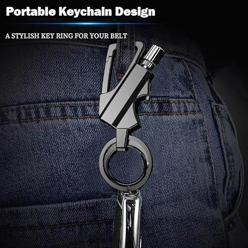 2 Pack Permanent Match Keychain Lighter, Metal Infinity Lighter, Forever Lighters with Bottle Opener, Waterproof Match, EDC Emergency Matchstick, Survival Flint Fire Starter (Fuel Not Included)
