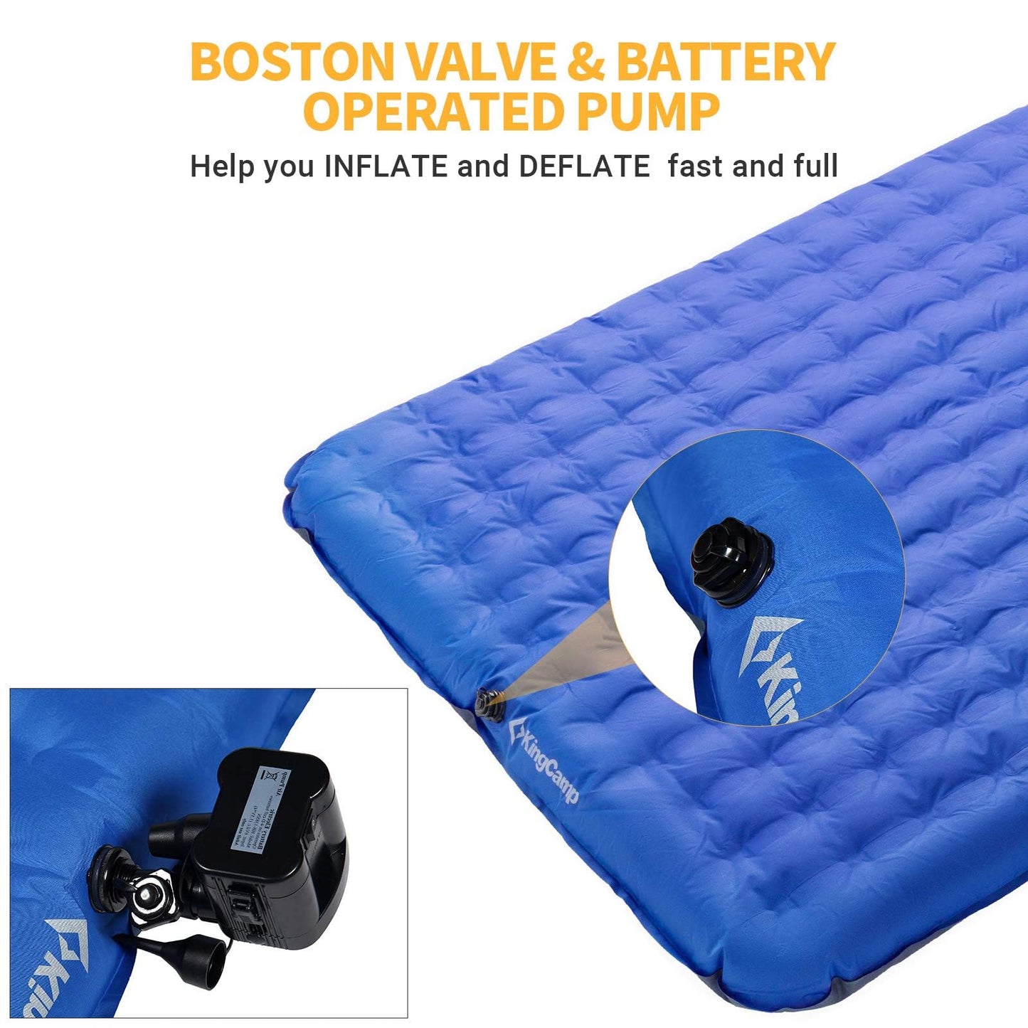 KingCamp Air Mattress Sleeping Pad, Ultra-Lightweight, Compact, and Waterproof Camping Pad for Backpacking, Hiking, and Outdoor Adventures