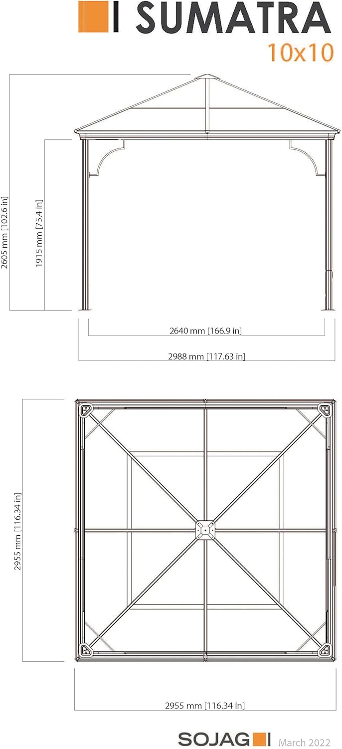 Sojag Sumatra 10 ft. x 10 ft. Gazebo