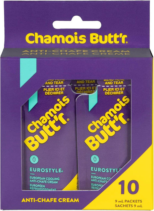 Chamois Butt'r Eurostyle Anti-Chafe Cream for Road, Gravel, Mountain Bike, 8 ounce jar, Cycling Plastic