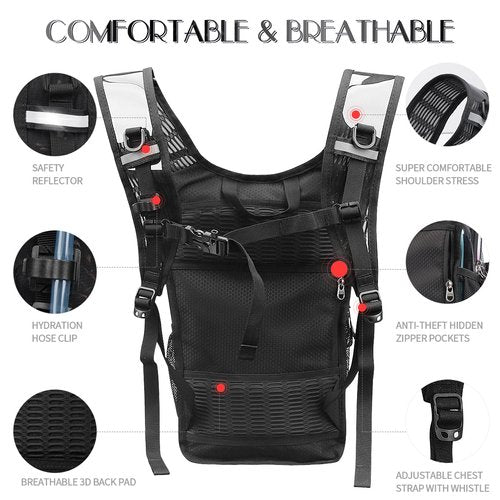 CITCAR Hydration Pack, Water Backpack with 3L Hydration Bladder Lightweight Insulation, Festival Essential, Rave Hydration Backpack, Hydropack Backpack for Rave, Hiking, Biking, Running, Festival Gear