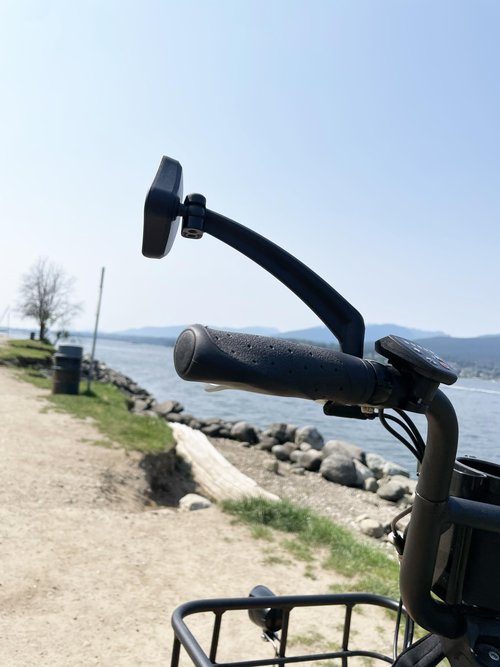 Hafny 2024 New Handlebar Bike Mirror, HD Glass Lens, Adjustable & Rotatable Safe Rearview Bicycle Mirror, Blast-Resistant, HF-M6002-FR053 (Silver Left Side)