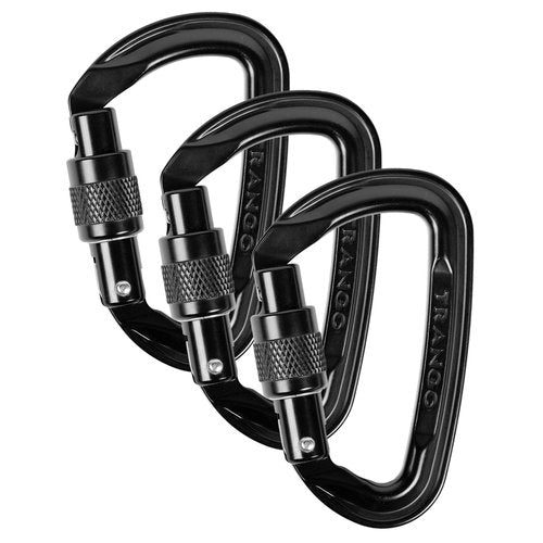 Trango - Superfly EVO Screwlock Carabiner, Black, 3 Pack