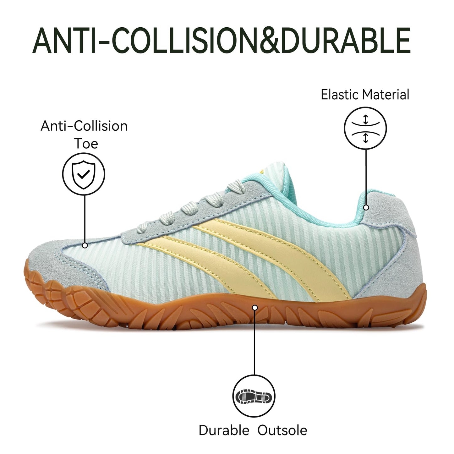 Barefoot Shoes Women Casual Sneakers,Wide Toe Box Shoes Women Zero Drop Barefoot Shoe Men,Minimalist Trail Running Shoe,Non-Slip Lightweight Breathable Comfortable Fashion Walking Hiking Shoes Unisex