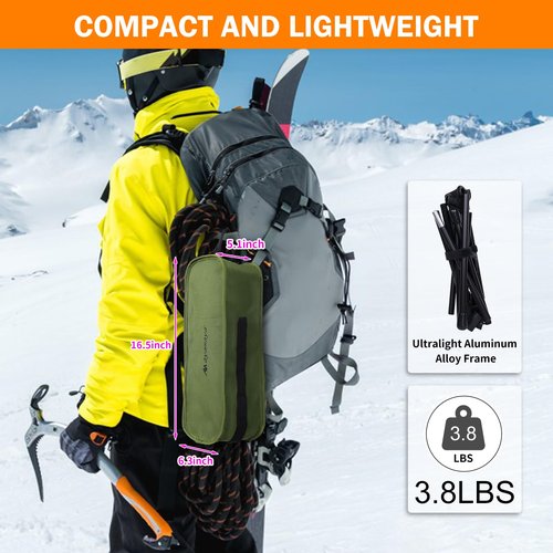 ayamaya Ultralight High Back Camping Chair, Upgraded All Aluminum Widen Frame Structure Folding Chairs with Side Pocket & Carry Bag Compact for Camping Hiking Fishing Backpacking Outdoor