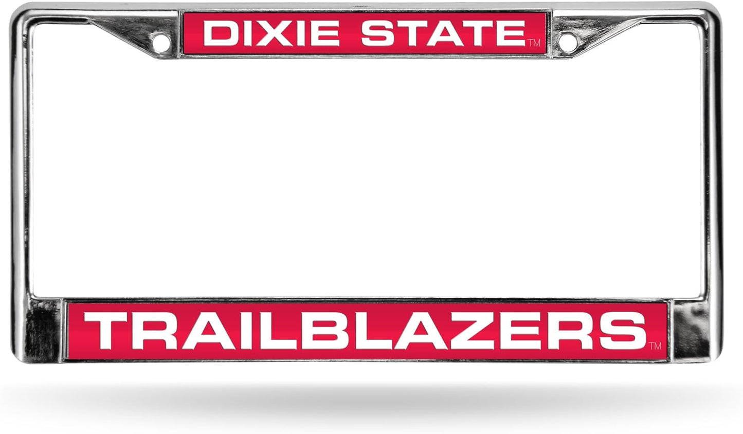 Rico Industries NCAA Unisex-Adult Laser Cut Inlaid Standard Chrome License Plate Frame