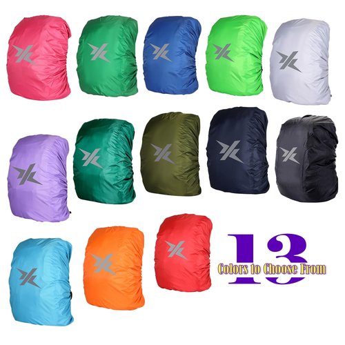 Uxney Waterproof Backpack Rain Cover with Reflective Strip for Mountaineering, Traveling, Cycling, Camping and Outdoor(Red,S