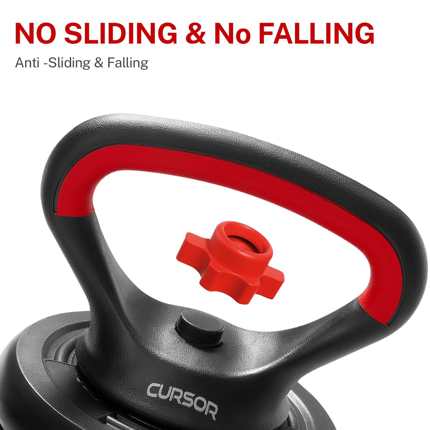 4-IN-1 Adjustable Dumbbells Set, Work As Dumbbell/Barbell/Kettlebell/Push up Stand, Home Gym Weights Strength Training (CS50)