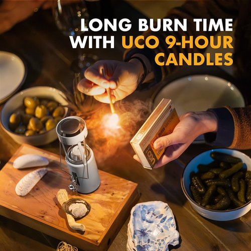 UCO Original Candle Lantern Value Pack with 3 Candles and Storage Bag, Original Size, Aluminum