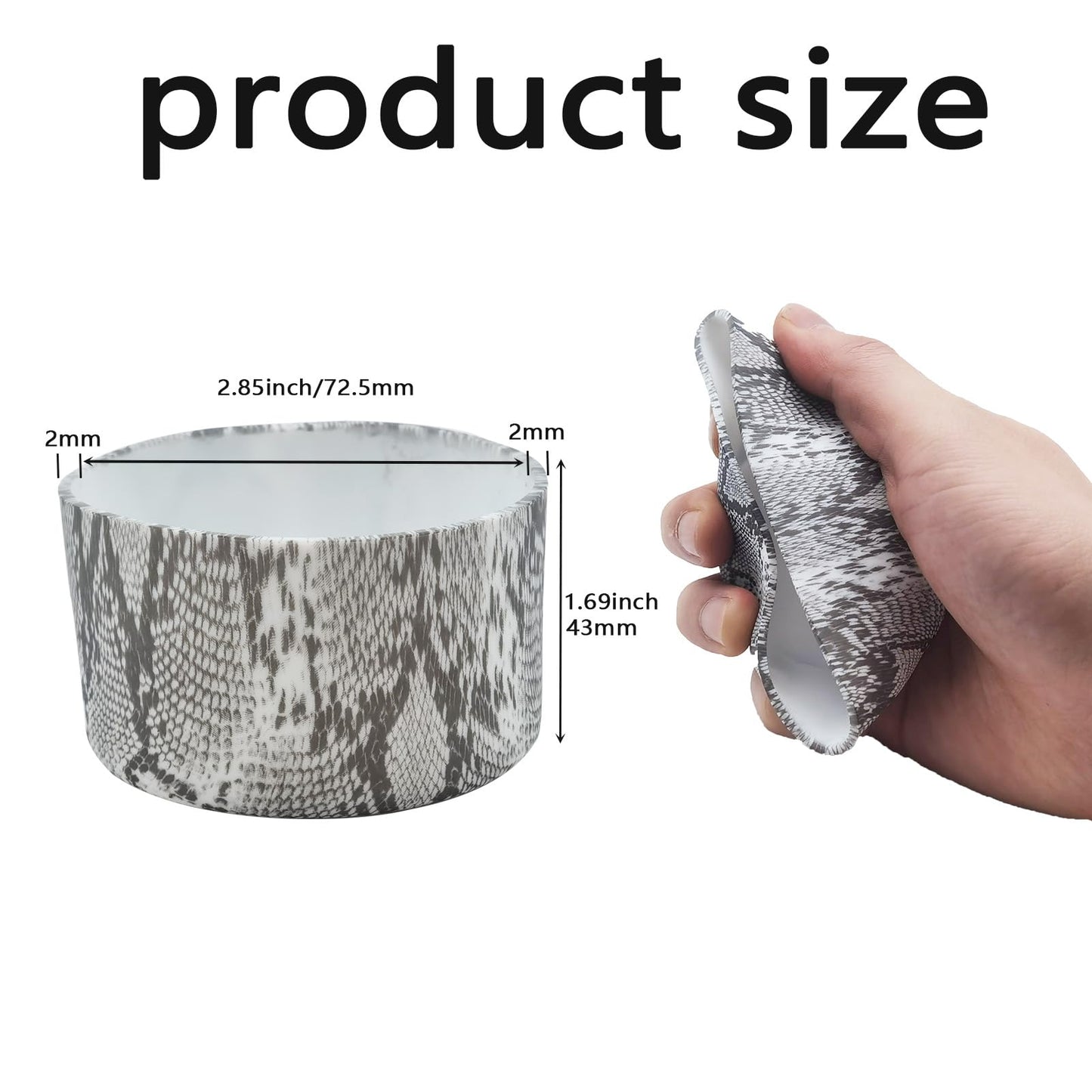 Gliquran Snakeskin Protective Silicone Boot for Stanley Quencher H2.0 40 30 20 oz & IceFlow Flip 30 20 oz,Snake Water Bottle Boots Accessories