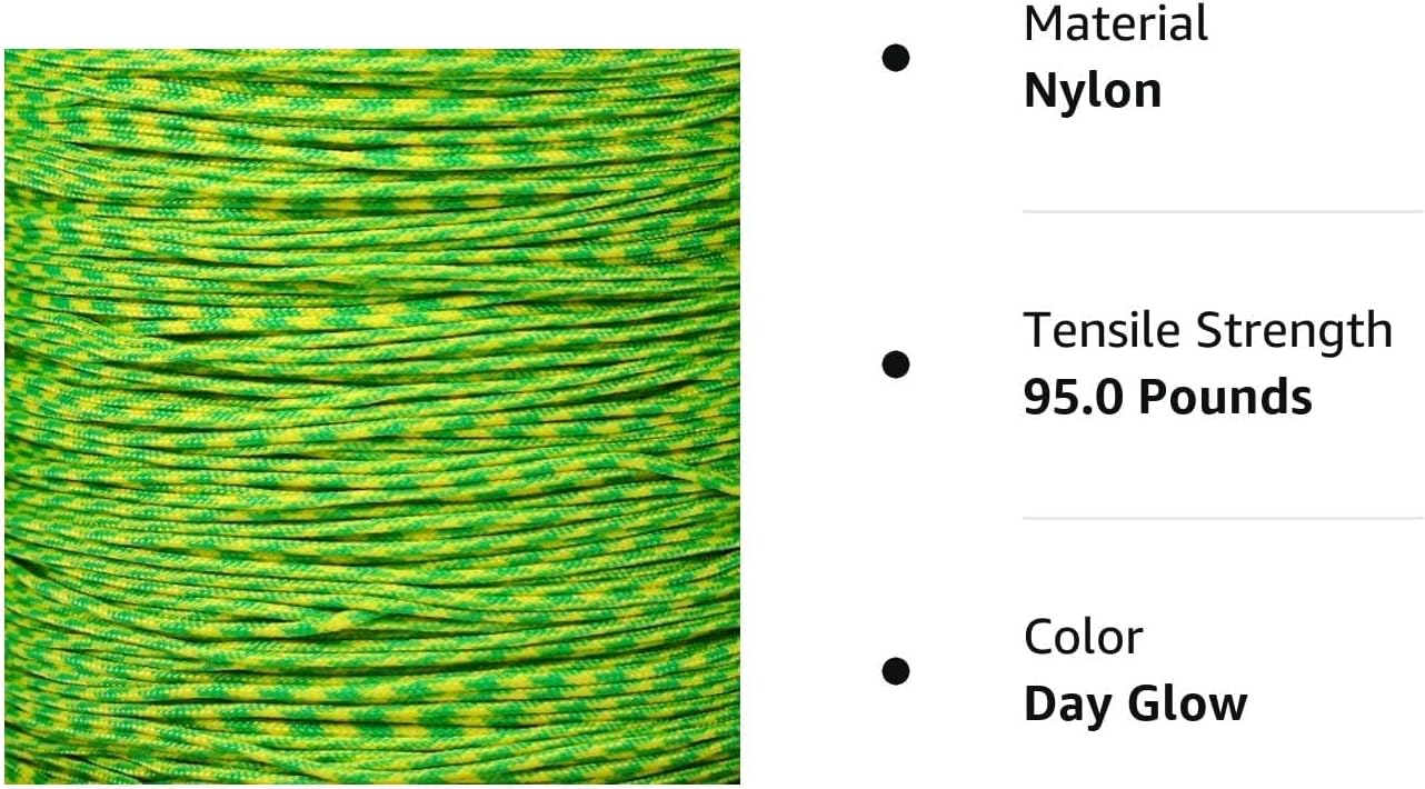 Paracord Planet 95lb Paracord – Tactical Parachute Cord for Camping and Crafting in 100 ft Hanks