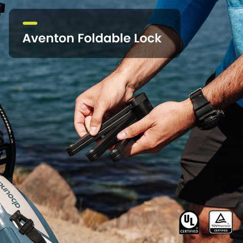 Aventon Folding Lock，Bike Locks Heavy Duty Anti Theft for 8.5mm Thick Steel Bars，Bike Lock with Key of Electric Dirt Bike and Heavy Duty Bike
