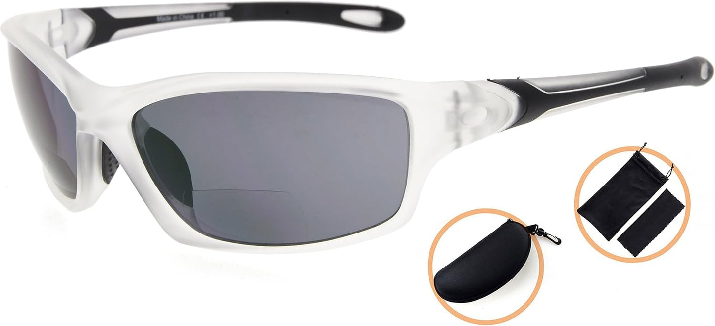Eyekepper TR90 Frame Bifocal Sports Sunglasses Baseball Running Fishing Driving Golf Softball Hiking Sunshine Readers