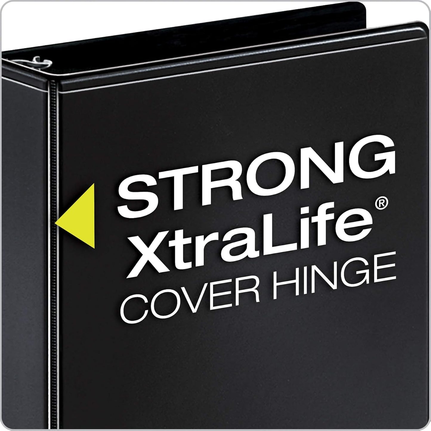Cardinal Economy 3 Ring Binder, 1 Inch, Presentation View, Black, Holds 225 Sheets, Nonstick, PVC Free, 4 Pack of Binders (79512)