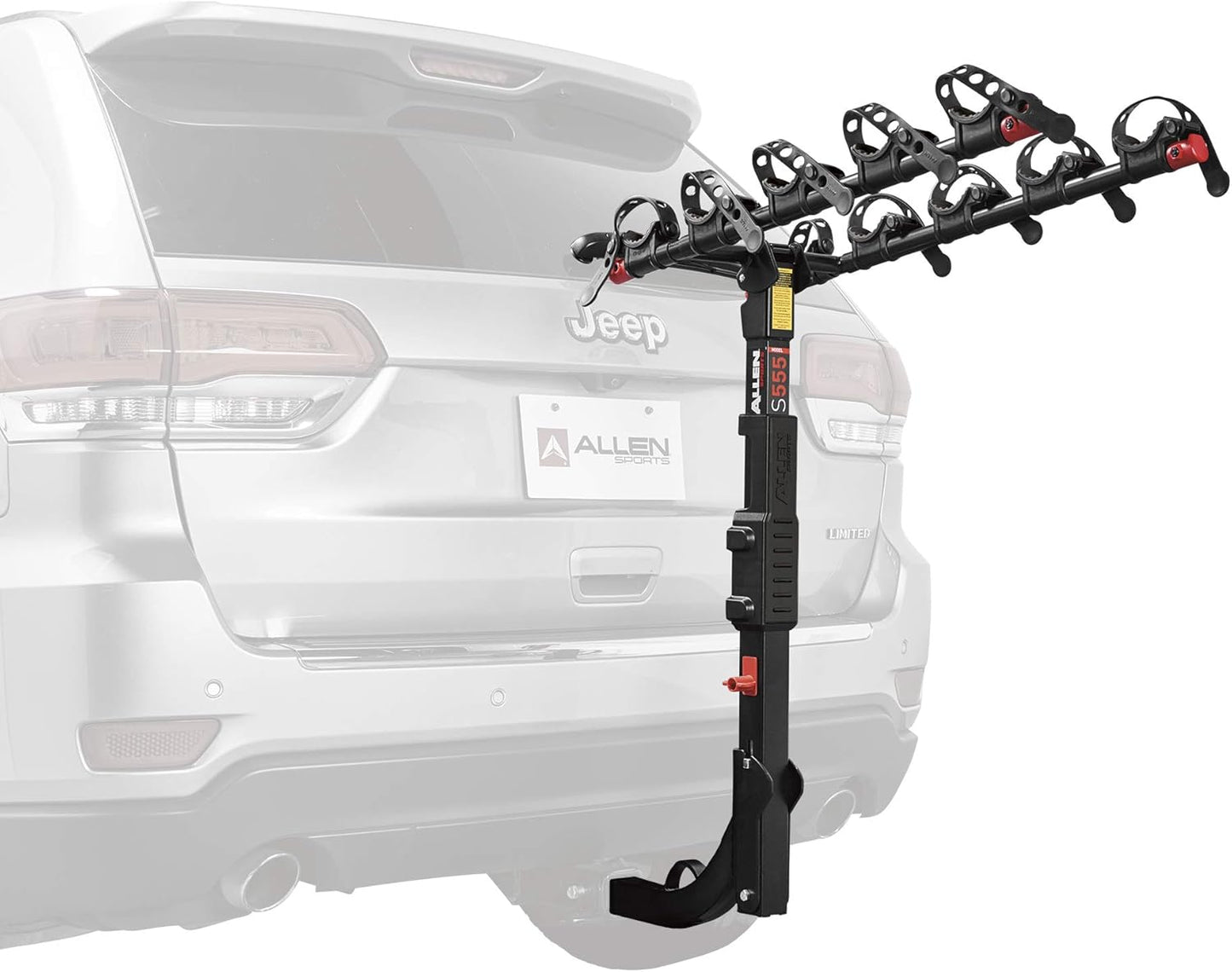 Allen Sports Deluxe Locking Quick Release 5-Bike Carrier for 2 in. Hitch, Model 552QR , Black