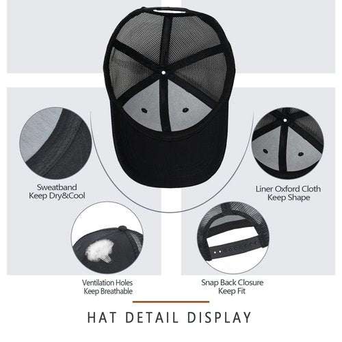 Ozrhuve Fishing Hat Fishing Gifts for Men Father's Day Christmas Birthday Gifts for Dad Husband Grandpa Fish Flag Design Snapback Trucker Hat Baseball Cap