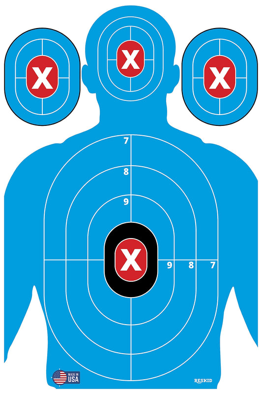 50-Pack 12x18in Shooting Targets Paper - Thick Cardstock - Easy-to-See Silhouette Targets for Handgun, BB Gun, Airsoft - Indoor/Outdoor Use (50)