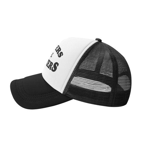 Spitters are Quitters Hat Funny Trucker Hats Adjustable Classic Fishing Cap for Men and Women Black