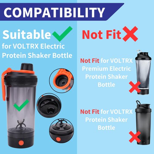 YINORD Gasket Replacement for VOLTRX Electric Protein Shaker Bottle, Shaker Bottle Gasket Silicone Sealing Ring Seal Parts Replacement,Compatible with VOLTRX USB Rechargeable Mixer Cup (13)