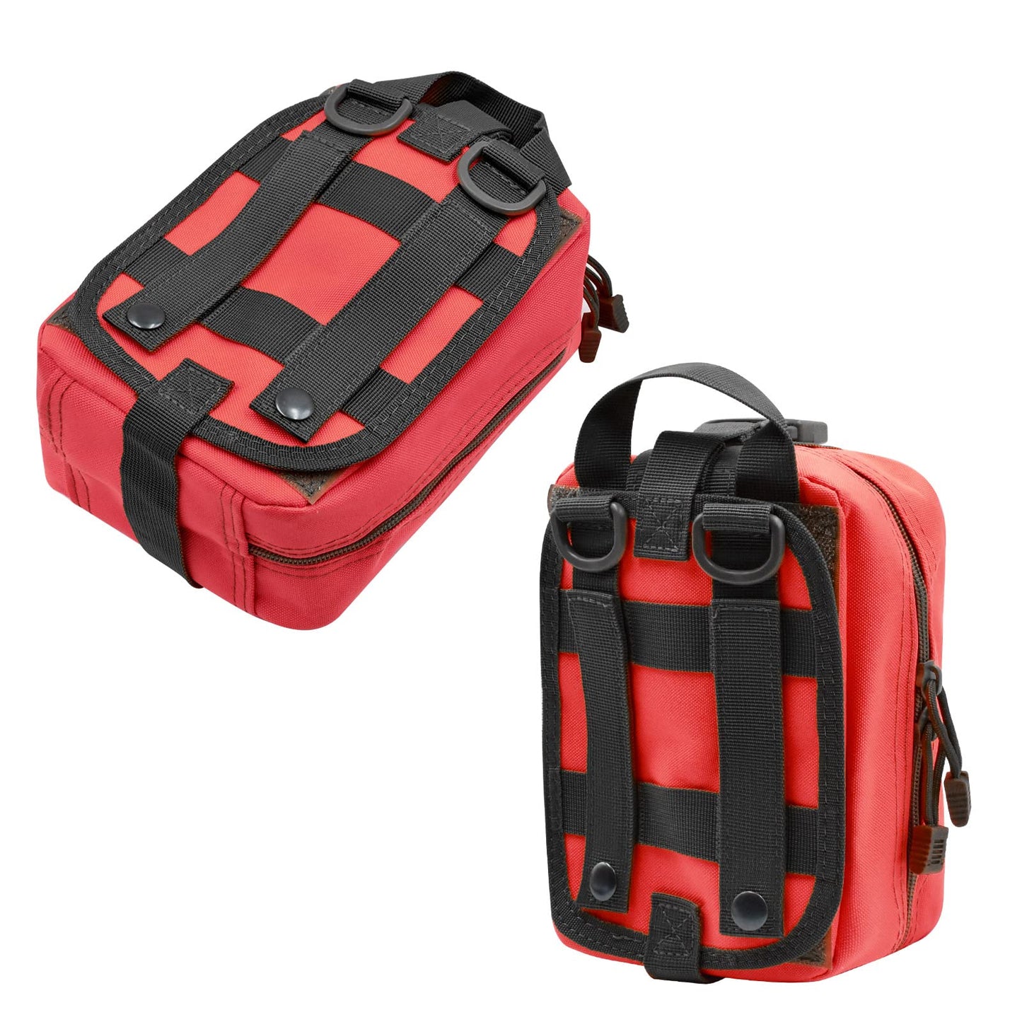 Gogoku 2-Pack First Aid Pouch 1000D Nylon Tactical Molle Medical Pouch Utility Pouch for Outdoor Activities Medical Supplies Bag Only Red