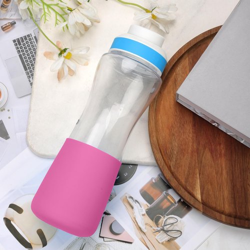 PEUTIER Bottom Sleeve for Cirkul 22OZ Plastic Bottle, Silicone Boot Protector, Prevent Collision (Pink)