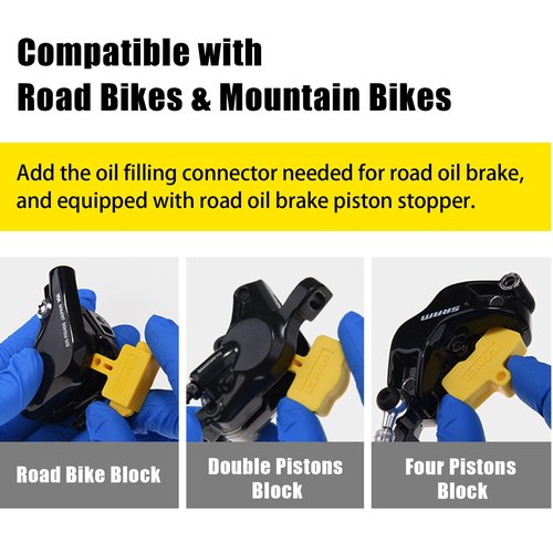 Brake Bleed Kit, Bicycle Bleeder Hydraulic Disc Brake Bleed Kit Tool for Shimano, for MAGURA, for TEKTRO, for SRAM Series Bike Brake Repair Tools(Size:2022 STD Metal Joint)