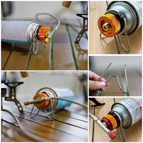 SquEqu 3 Pack Butane Fuel Canister Stabilizer Portable Lightweight Camping Fuel Canisters Stand Holder for Butane Gas Portable Camping Stoves Backpacking Stove Camp Stove Gas Cooking Burner