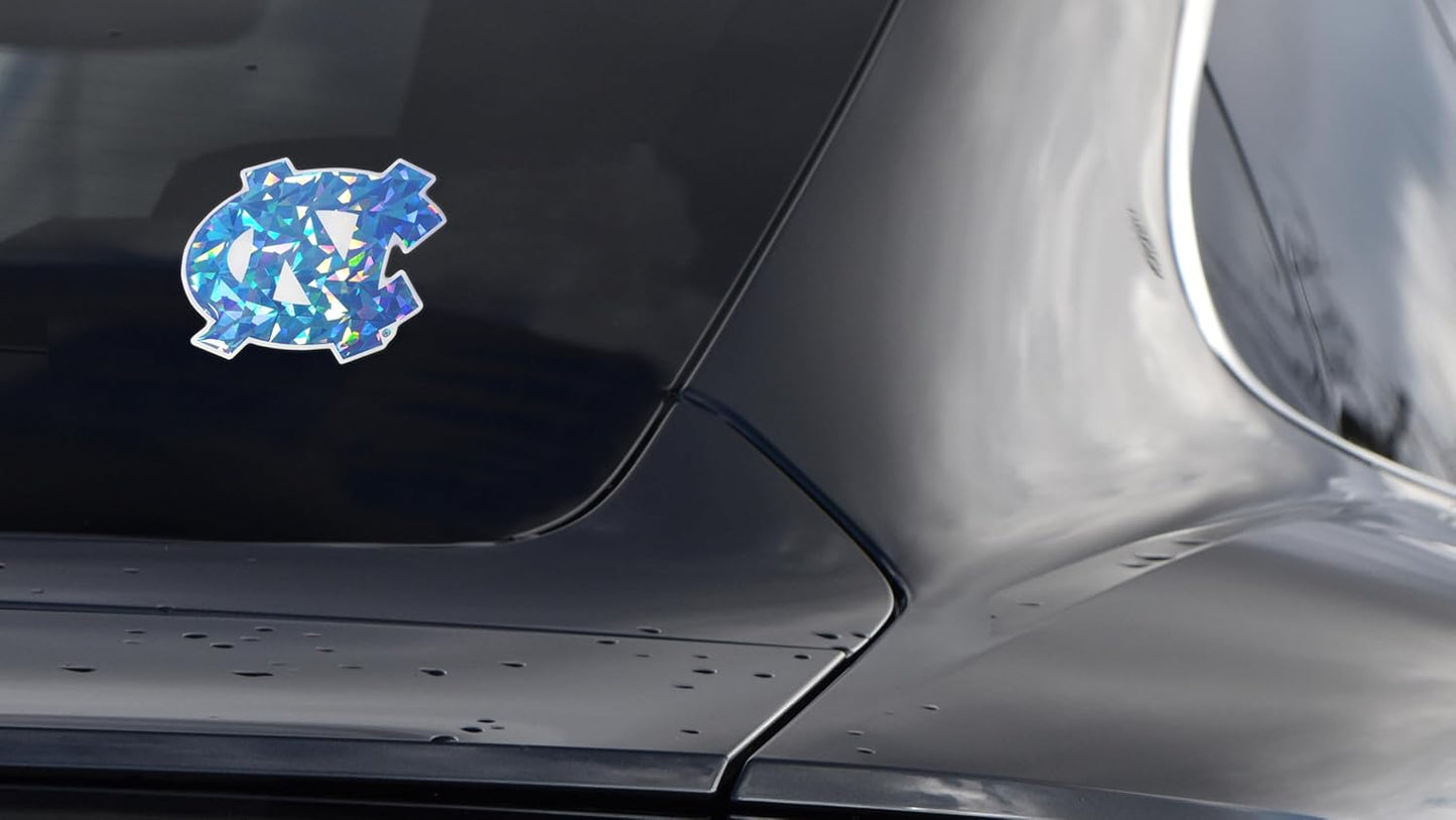 UNC North Carolina Blue Reflective Decal | Premium 3D All-Weather Sticker for Car, Laptop, Water Bottle & More | Officially Licensed, Made in USA