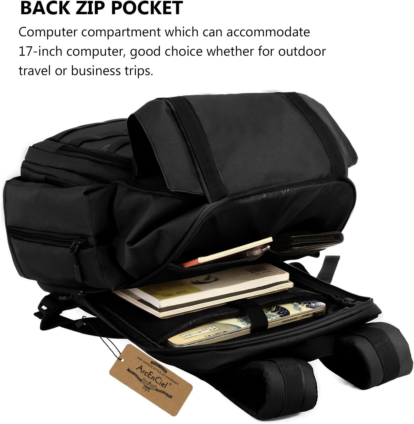 ArcEnCiel 40L Tactical Backpack Military Shoes Bags Daypack Assault Pack Bug Out Bag Molle Rucksack - Rain Cover Included