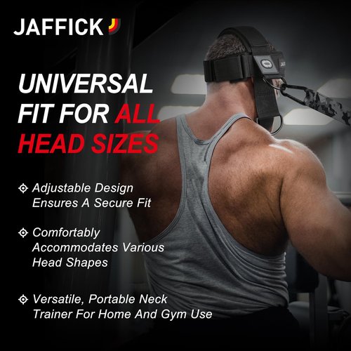 Neck Exerciser - Neck Harness weight lifting Strengthener and Trainer with Adjustable Head and Chin Strap with 38" Rope, Portable Head Harness for boxing equipment
