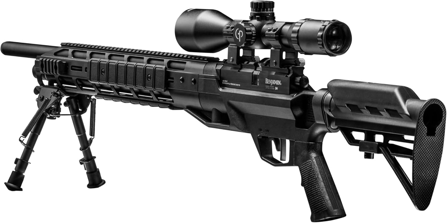 Benjamin Armada BTAP25SX .25- Caliber Pellet PCP Hunting/ Target Air Rifle And Scope, Black