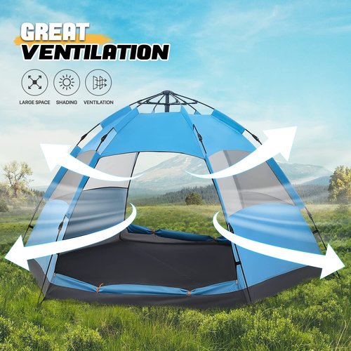 MoNiBloom Camping Tent 1-2 Person Dome Tent Ultralight Easy Set Up and Carry Family Tent Backpacking Portable Lightweight Tent for Outdoor Beach Backpacking Hiking Car Trip, Blue