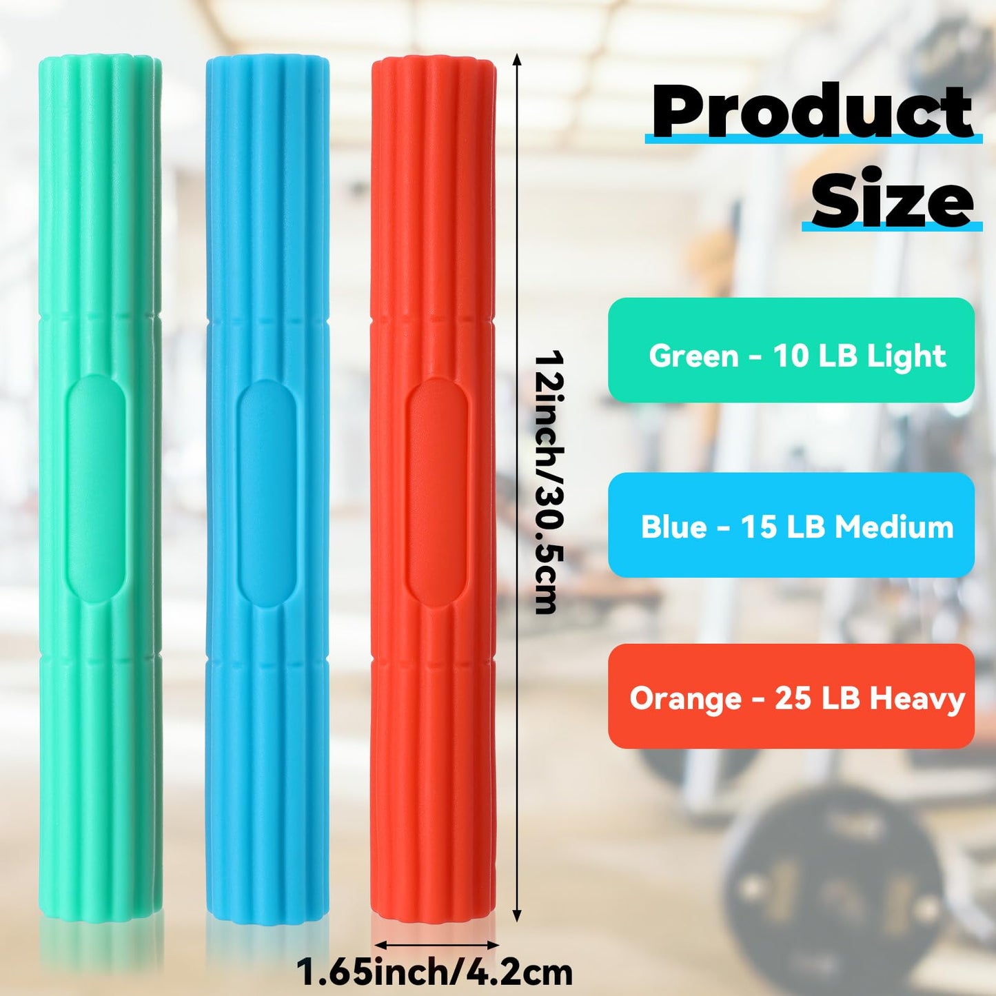 3 Pcs Twist Hand Exerciser Bars for Physical Therapy - Relieves Tendonitis Pain & Improve Grip Strength - Tennis Elbow, Golfer's Elbow, Tendonitis, Wrist, Forearms Pain Relief Hand Therapy Bar