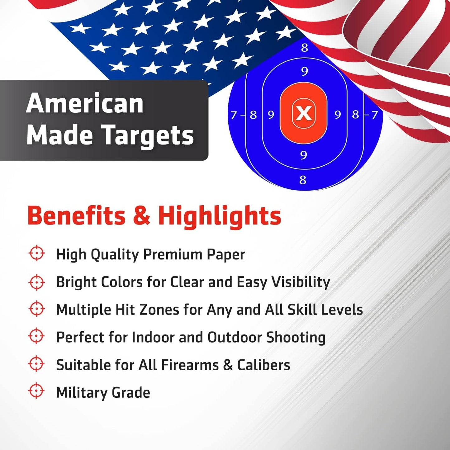 Shooting Targets 12 x 18inch Targets Highly Visible Neon Silhouette Paper Targets Heavy-Duty Paper Targets for Shooting in Short and Long Range Hunting Practice