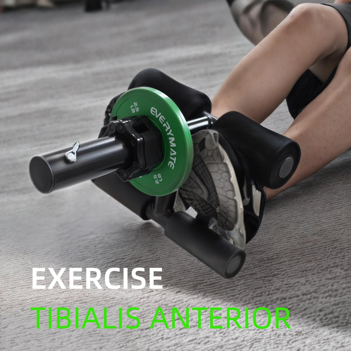 EVERYMATE Tib Bar Tibialis Trainer Calf Raise Machine for Strength Training, Tibialis Bar Leg Workout Equipment,Tibia Dorsi Calf Raise Machine,Knees Over Toes Equipment for Strengthening Calves/Ankles