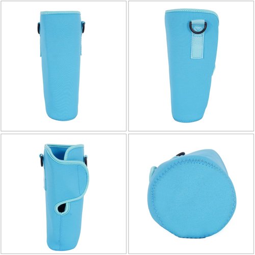SOGIME Water Bottle Carrier Bag with Strap for Stanley Cup 40oz,Machine Washable Cup Carrier Bag & Case Fit Most 40oz Tumbler with Handle,Blue