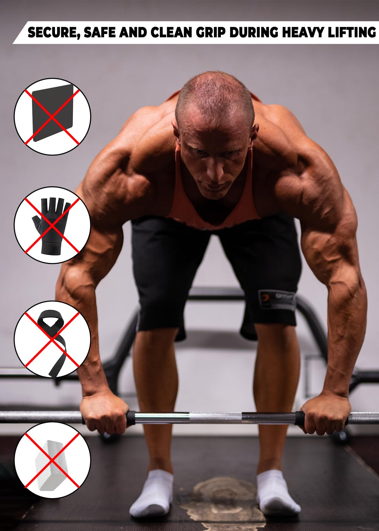 Smartgrepp Weight Lifting Grips, Non slip Dumbbell/Barbell Hand Gym Grips, Easy to Use, Washable Swedish Design, Alternative to Weightlifting tape, Gloves for Men&Women, Grip Power Pads, Straps, Chalk