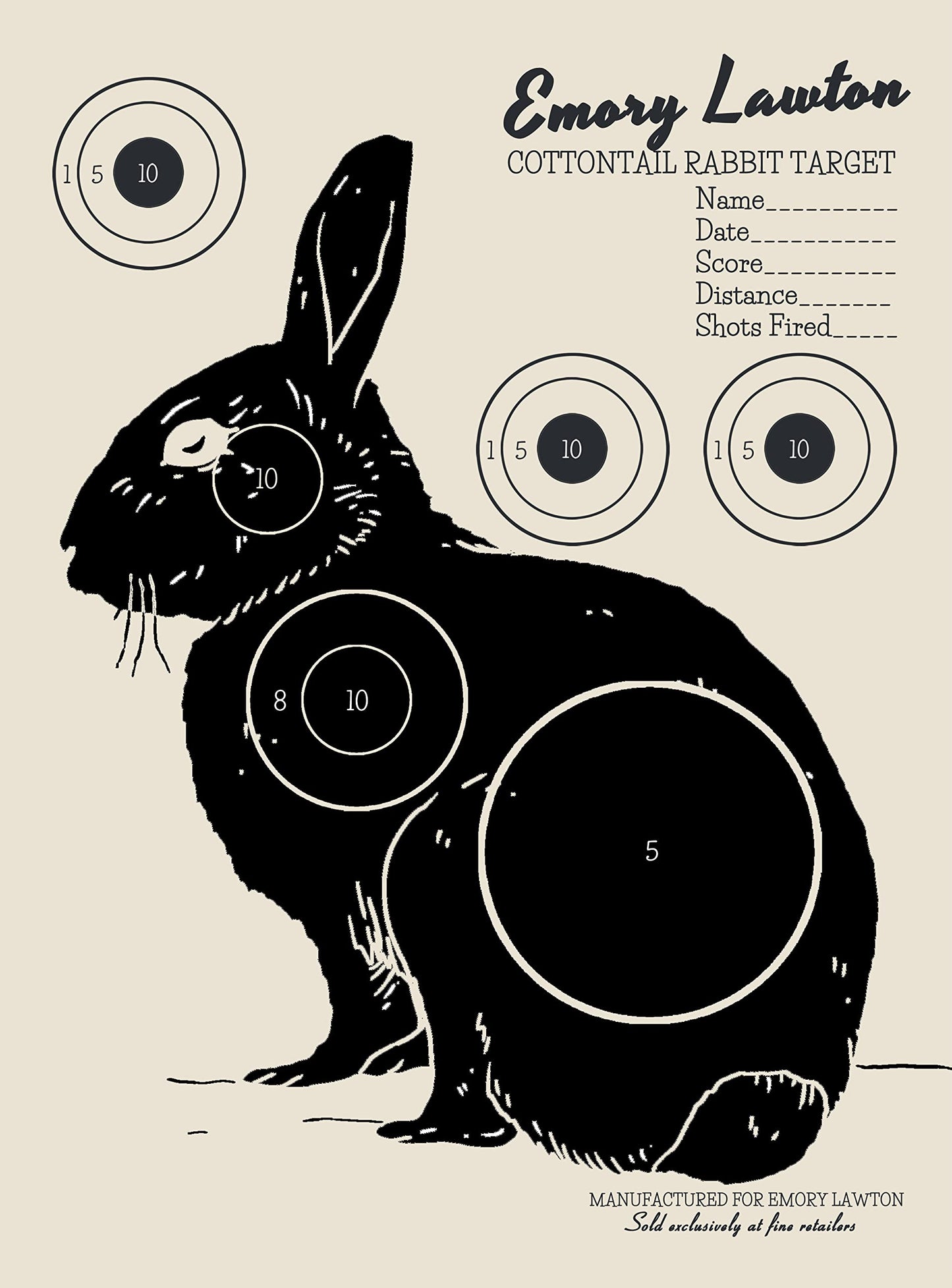 12-Pack Retro Rabbit Shooting Targets | 11'' x 8.5" | Vintage Style and Durable