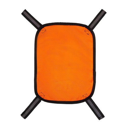 Blaze Orange Safety Panel,Blaze Orange Mesh Safety Panel with Reflective Strips,Orange Tent Backpack Cover Safety Panel,Outdoors Safety Panel for Field Hiking Camping Biking Traveling (L: 8"x20")