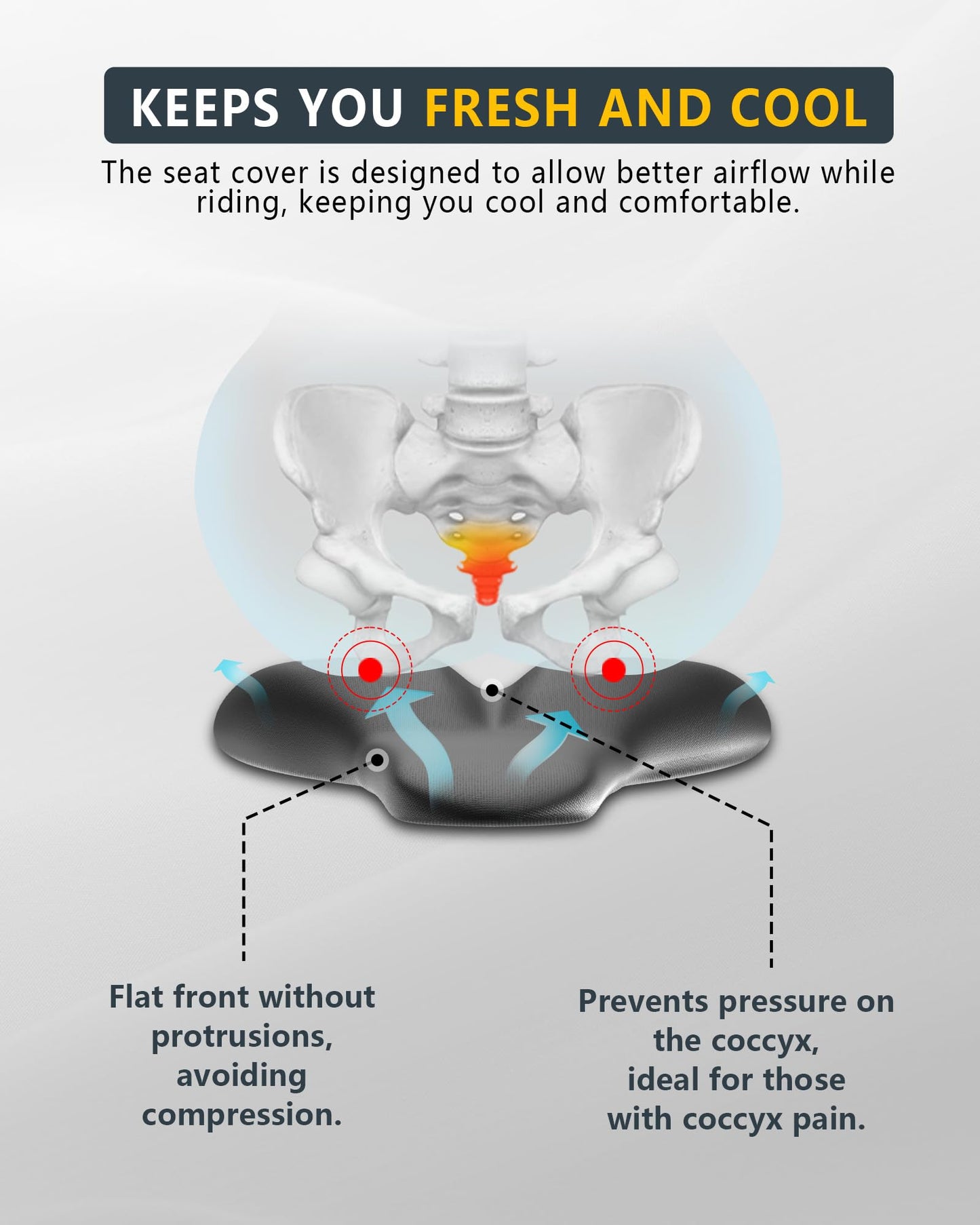 Gel Bike Seat Cushion – Extra Comfort & Anti-Friction, Waterproof & Shock-Absorbing for Long Rides, Compatible with Peloton & Road Bikes