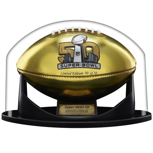 Balldome Football Display Case, Clear Holder and Stand for Autographed Footballs, UV Protection for Signed Collectibles or Trophys