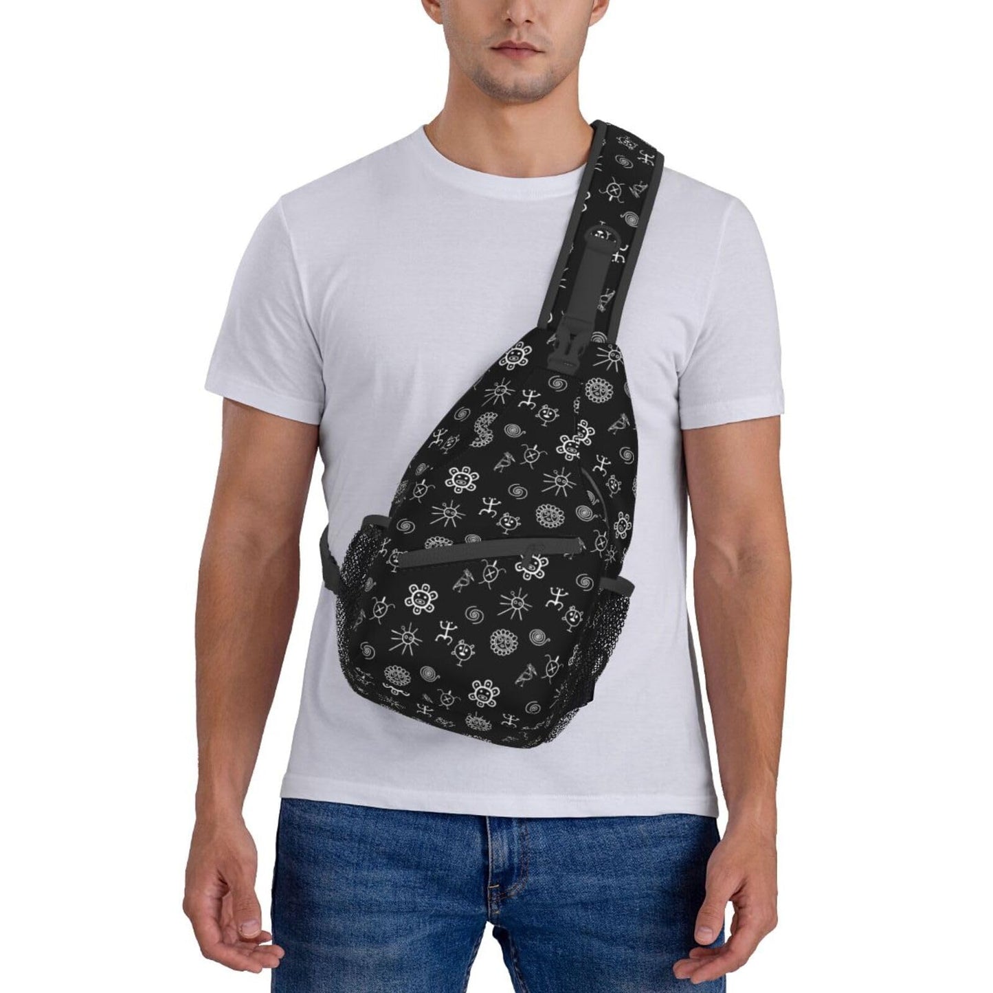 ROSIHODE Puerto Rico Flag Sling Bag, Fashion Crossbody Backpack Shoulder Bag Chest Bag for Men Women Hiking Travel