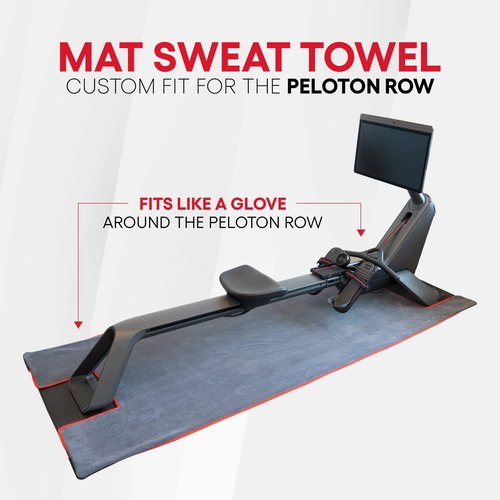 Mat Sweat Towel for Peloton Row - Custom Floor Mat for Peloton Rower - Accessories for Peloton - Keep Your Floor Clean of Sweat - Reversible Design